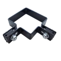 Eckpanelschelle 80×80 mm schwarz RAL 9005 – komplettes Montageset 001-612 (2)