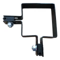 Eckpanelschelle 80×80 mm schwarz RAL 9005 – komplettes Montageset 001-612 (3)