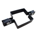 Zaunpaneelschelle Zwischenstütze 80×80 mm schwarz RAL 9005 – Komplettset 001-616 (1)