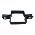 Zaunpaneelschelle Zwischenstütze 80×80 mm schwarz RAL 9005 – Komplettset 001-616 (2)