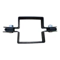 Zaunpaneelschelle Zwischenstütze 80×80 mm schwarz RAL 9005 – Komplettset 001-616 (3)
