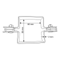Zaunpaneelschelle Zwischenstütze 80×80 mm schwarz RAL 9005 – Komplettset 001-616 (4)