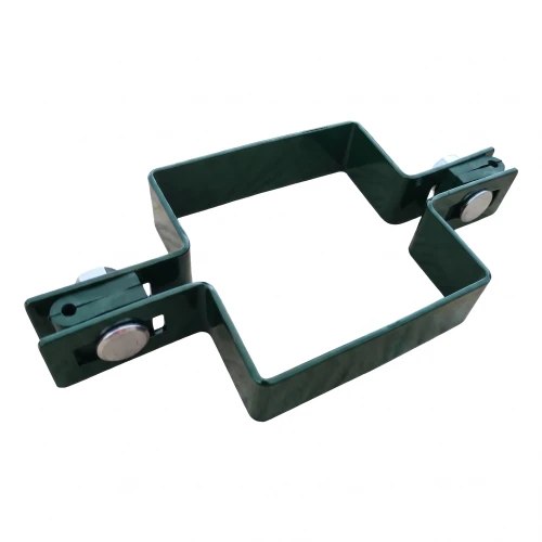 Zwischenschelle für Zaunpaneele, quadratisch, 80×80 mm, grün RAL 6005 001-614 (1)