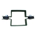 Zwischenschelle für Zaunpaneele, quadratisch, 80×80 mm, grün RAL 6005 001-614 (2)