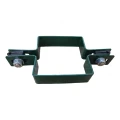 Zwischenschelle für Zaunpaneele, quadratisch, 80×80 mm, grün RAL 6005 001-614 (3)