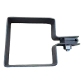 Zaun-Endschelle 80×80 mm, graphit RAL 7016 – Montageset 001-619 (2)