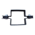 Zwischenschelle für Zaunpaneele 80×80 mm, grafit RAL 7016 – Komplettset 001-611 (3)