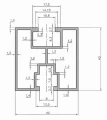 Aluminiumprofil 195cm 40x40 für Sechskantschrauben eloxiert PV-01-17 (4)