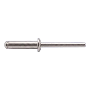 Blindniet Edelstahl A4/A4 ISO 15983 3,0×12 mm – Flachkopf, offen – Karton 500 Stk.