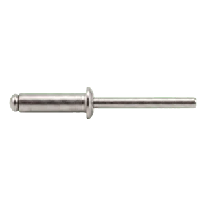 Blindniet Edelstahl A2/A2 ISO 15983 4,0×10 mm – Flachkopf, offen – Karton 500 Stk.
