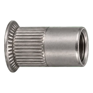 Blindnietmutter Edelstahl A4 M5×13,5 mm – Senkkopf, gerändelter Schaft – Karton 250 Stk.