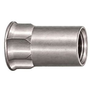 Blindnietmutter Edelstahl A2 M5×14 mm – kleiner Senkkopf, Teilsechskant-Schaft – Karton 250 Stk.