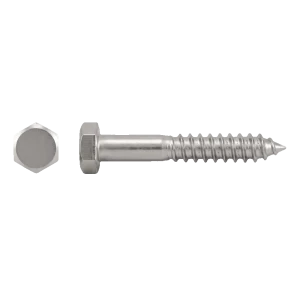 Holzschraube Edelstahl A2 DIN 571 6×80 mm – Sechskantkopf – Karton 100 Stk.
