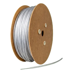 Stahlseil verzinkt, PVC-ummantelt Ø10 mm, farblos, Kern Ø8,0 mm (6x19) – Meterware
