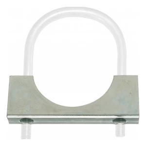 Gegenplatte für Rundstahlbügel, verzinkt, Ø10 × 49 mm, für Rohr 1 1/2"