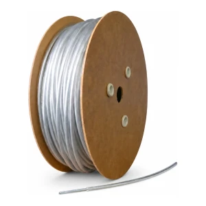 Drahtseil, PVC-ummantelt, verzinkt, Ø8 mm, transparent, Kern Ø5,0 mm (6x7) — Meterware