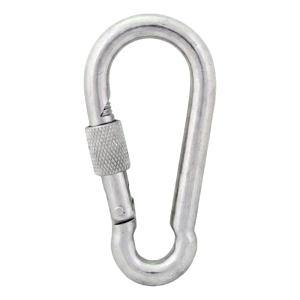 Karabinerhaken mit Schraubverschluss verzinkt 4×40 mm – Schraubhülse, DIN 5299 D
