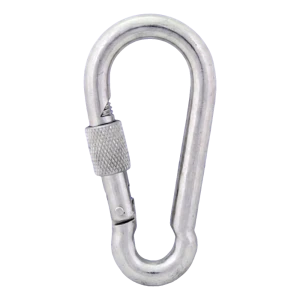 Karabinerhaken mit Schraubverschluss verzinkt 13×160 mm – Sicherungsmutter, DIN 5299 D