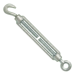Spannschloss Haken–Öse M10×125 mm, verzinkt, DIN 1480