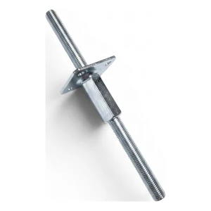 Pfostenträger höhenverstellbar 80×80 mm, Gewinde M20 – Höhe 330 mm, verzinkt