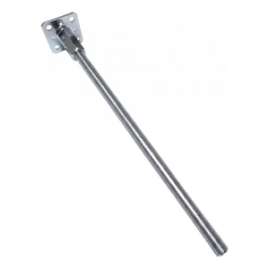 Pfostenträger höhenverstellbar 80×80 mm, Gewinde M20 – Höhe 500 mm, verzinkt