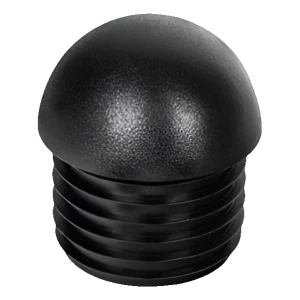 Lamellenstopfen rund, halbrund, Ø 40 mm, schwarz
