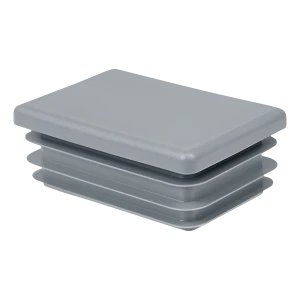 Lamellenstopfen rechteckig 100×150 mm, grau, Wandstärke 5,0–8,0 mm