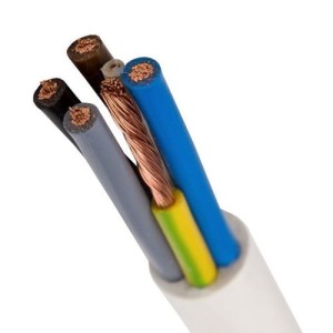 Kabel OWY 5x4 mm² 300/500V H05VV-F Weiß