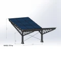 Solarcarport für 2 Fahrzeuge T Eco 11,4m x 3,3m Photovoltaik-Parkplatz GPV-101-09 (3)