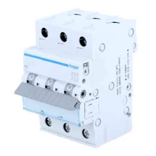 Überstrom-Schutzschalter C 25A 3P 6kA MCN325E HAGER GPV-401-59