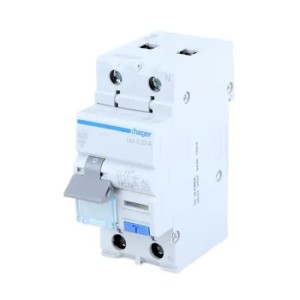 Fehlerstrom-Schutzschalter mit Überstromsegment B 16A 1P+N 6kA 30mA AC Typ ADC916D HAGER