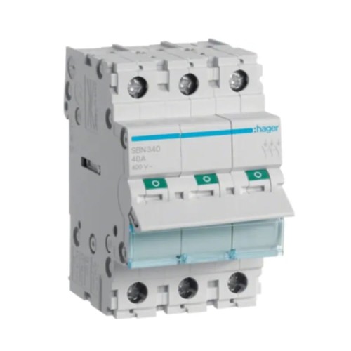 3-Phasen-Lasttrennschalter 3P 40A 400V AC SBN340 HAGER GPV-401-95