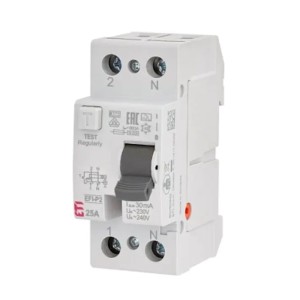 Fehlerstrom-Schutzschalter 2P 25A 30mA Typ AC EFI6-P2 AC 25/0.03 002061251 ETI