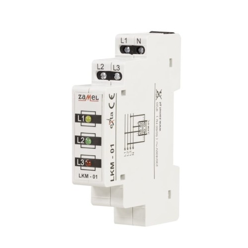 LED-Stromanzeigeleuchte 230V/400V ROT/GRÜN/GELB TN TYP: LKM-01-40 ZAMEL GPV-401-105