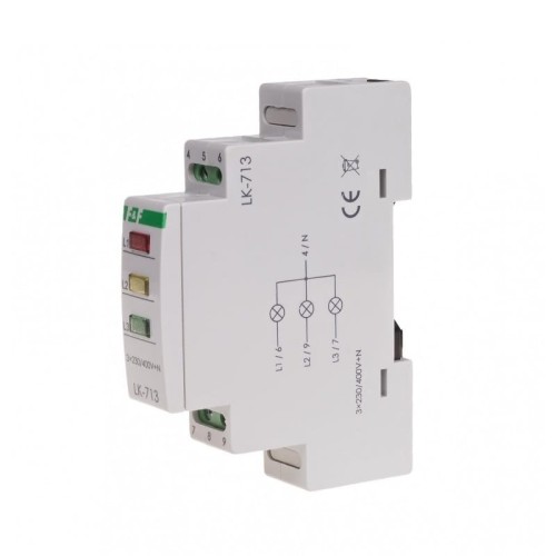 Blinkleuchte 3×230V+N 3xLED grün LK-713 G F&F FILIPOWSKI GPV-401-121