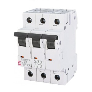 Überstrom-Schutzschalter C 25A 3P 10kA ETIMAT10 002135718 ETI