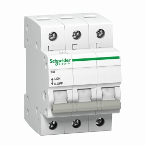3-Phasen-Lasttrennschalter 3P 63A 500V AC K60 SW-63-3 Acti9 A9S62363 Schneider Electric