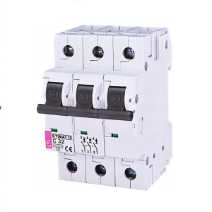 Überstrom-Schutzschalter C 32A 3P 10kA ETIMAT10 002135719 ETI