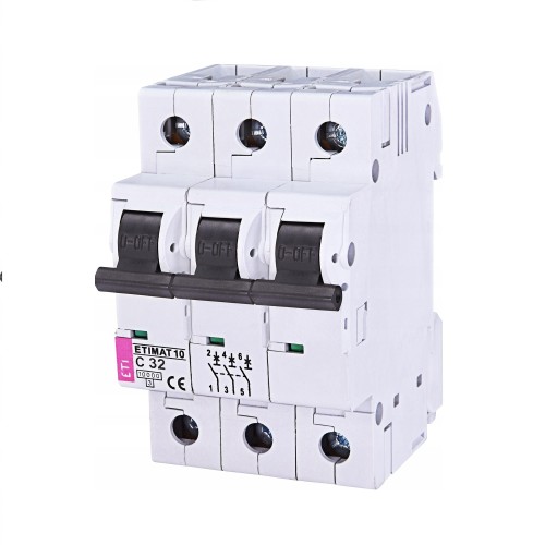 Überstrom-Schutzschalter C 32A 3P 10kA ETIMAT10 002135719 ETI GPV-401-167