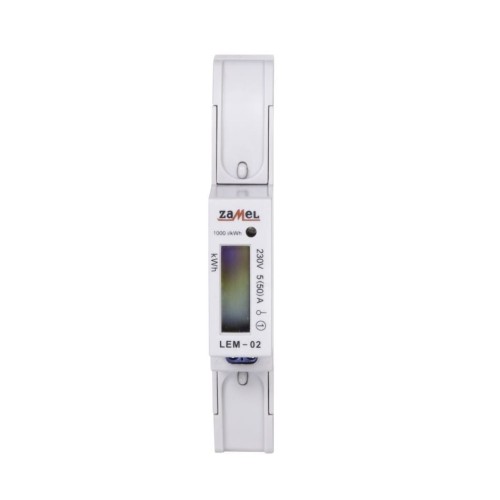 Elektrizitätszähler 1-phasig LCD 50 A 1-MOD TYP: LEM-02 ZAMEL GPV-401-184
