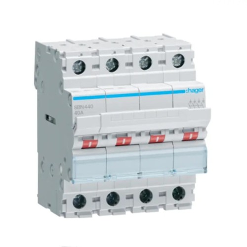 3-Phasen-Lasttrennschalter 4P 40A 400V AC SBN440 HAGER GPV-401-190