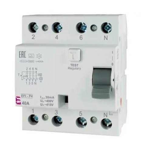 ETI Fehlerstrom-Schutzschalter 4P 40A 100mA Typ A GPV-401-233