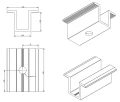 Mittelklemme H24 Aluminium 6060 Bohrung M8 Lackiert PV-04-15 (2)