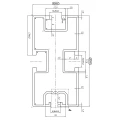 Aluminiumprofil für Sechskantschrauben 420cm 80x40 PV-01-24 (2)