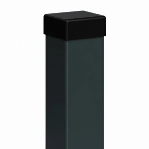 Zaunpfosten 80x80x2 mm, Länge 2,4 m, anthrazitgrau