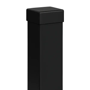Zaunpfosten 80x80x2 mm, Länge 2,4 m, schwarz