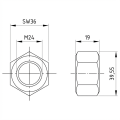 Sechskantmutter M24 DIN 934 A4-80 000-075 (2)