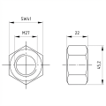 Sechskantmutter M27 DIN 934 A4-70 000-076 (2)