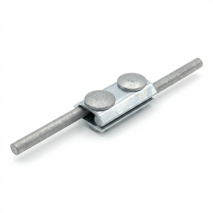 Durchgangsverbinder 2-Loch einzeln galvanisch verzinkt