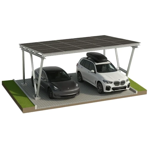 Solarcarport VICA für 2 Fahrzeuge SOLO Photovoltaik-Parkplatz GPV-105-02 (1)